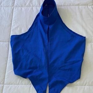 Fashionable Blue Crop Top